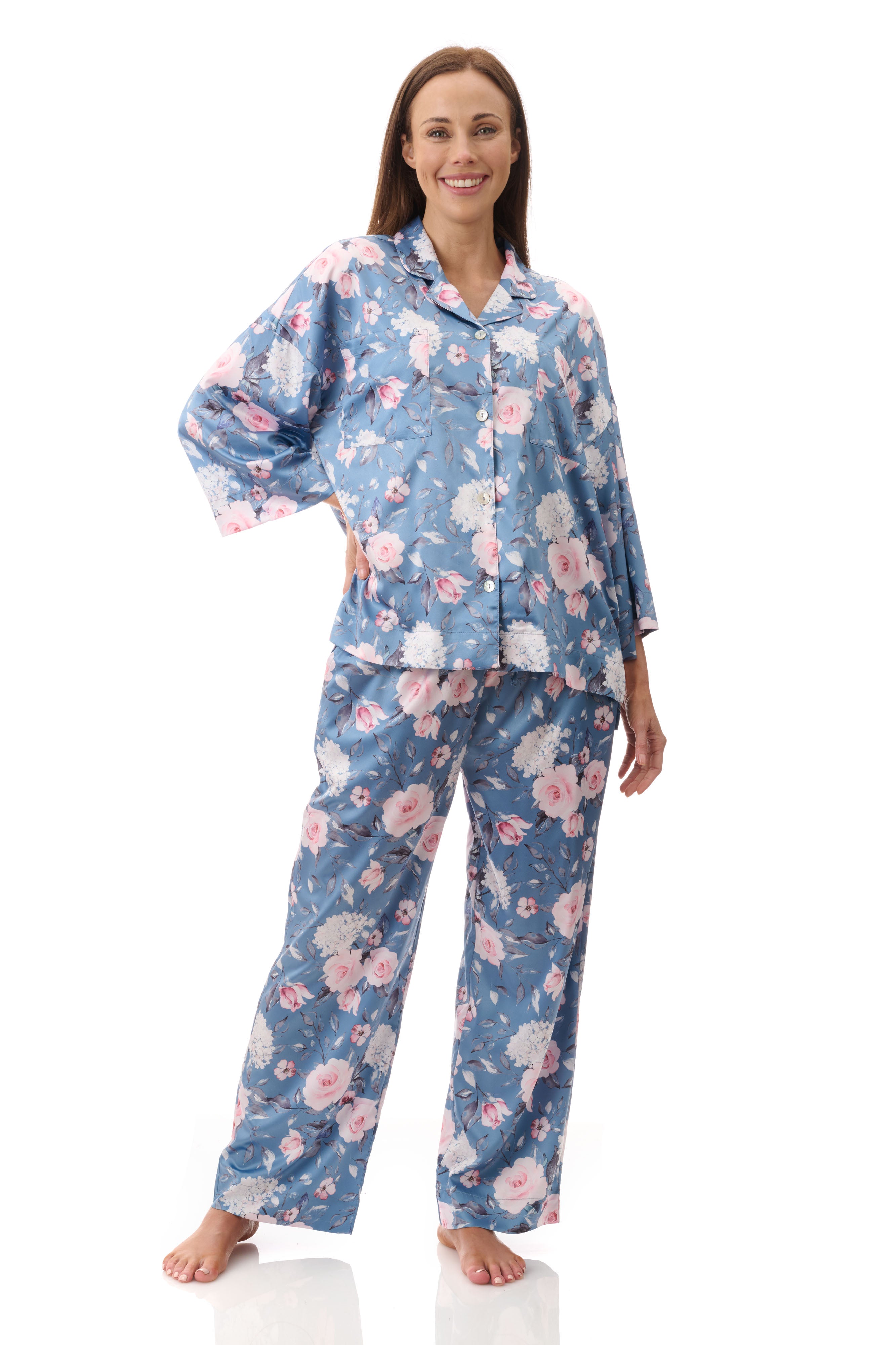 Givoni Jaclyn Polyester Satin Capri Leg PJ -Dusk(S/M/L)
