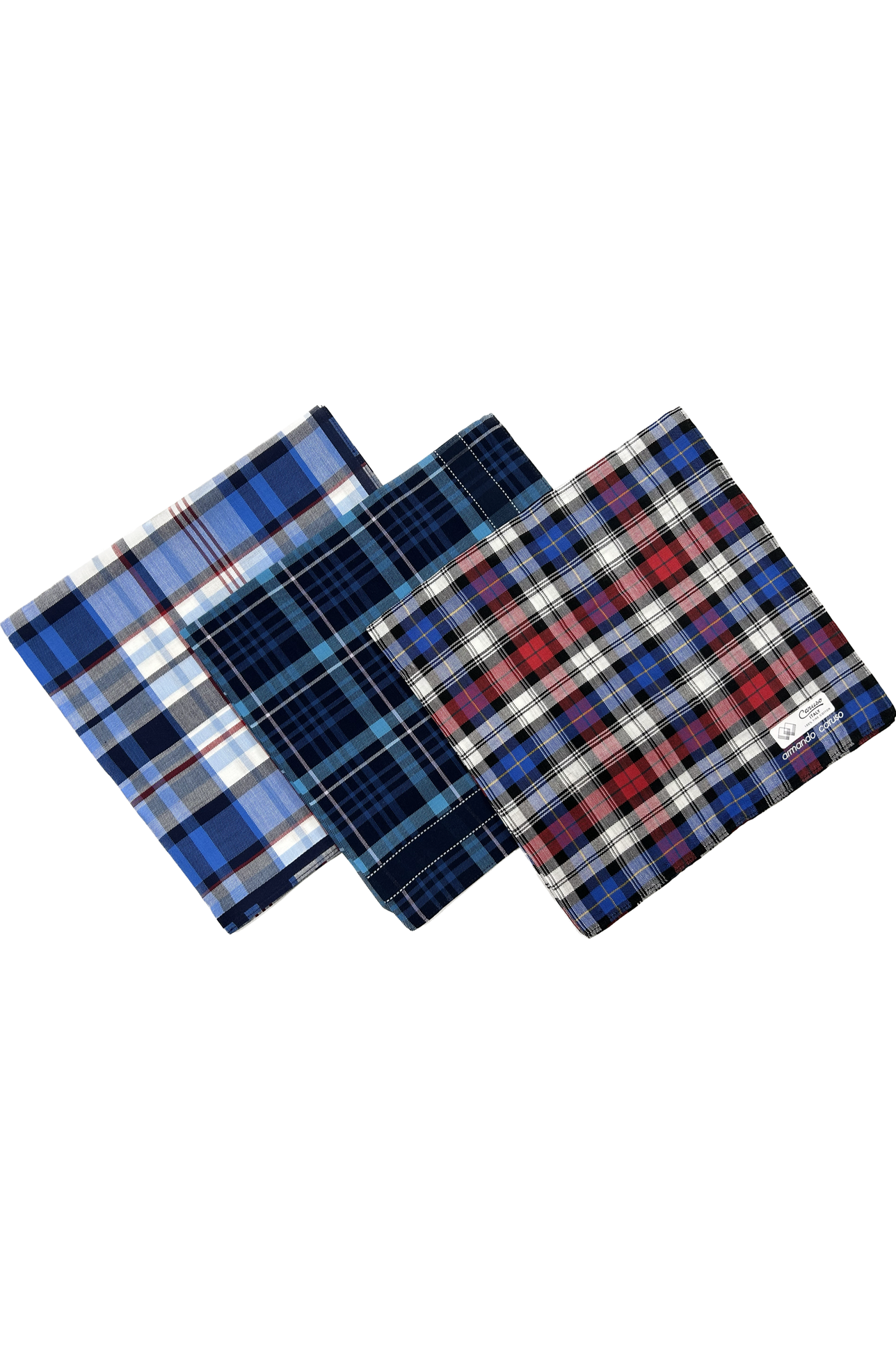 Armando Caruso Check Handkerchief -Red Only