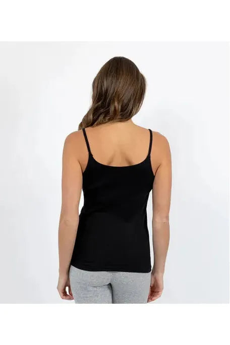 Baselayers Organic Cotton Cami -Black
