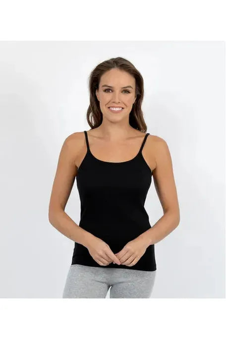 Baselayers Organic Cotton Cami -Black