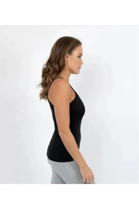 Baselayers Organic Cotton Cami -Black