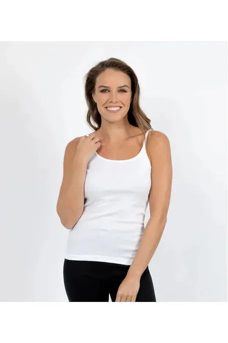 Baselayers Organic Cotton Cami -White