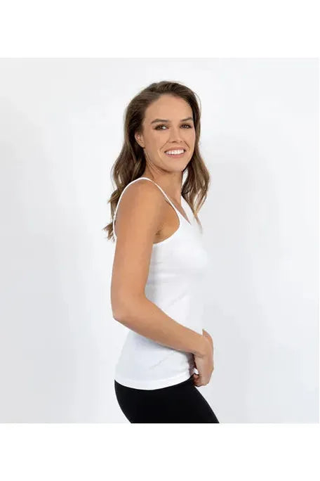 Baselayers Organic Cotton Cami -White