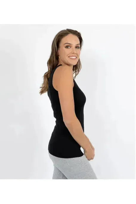 Baselayers Organic Cotton Tank -Black