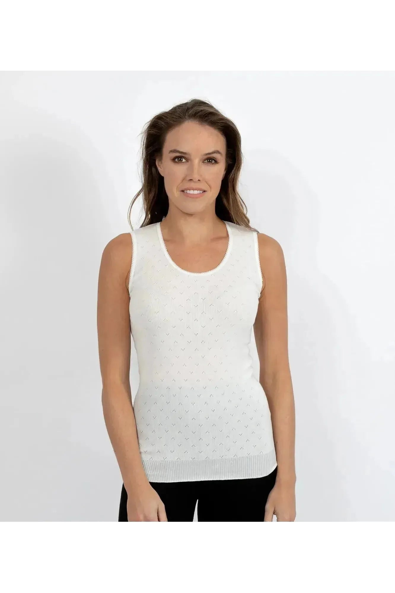Baselayers Thermal RTR Side Seamfree  Vest -Ivory