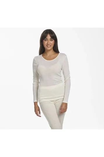 Baselayers Pure Merino Wool 200gsm Long Sleeve -Ivory
