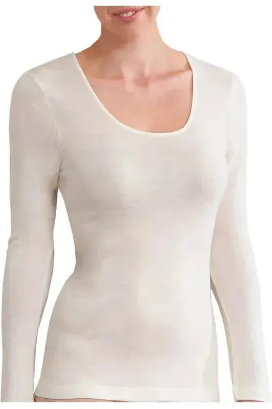 Baselayers Pure Merino Wool 200gsm Long Sleeve -Ivory