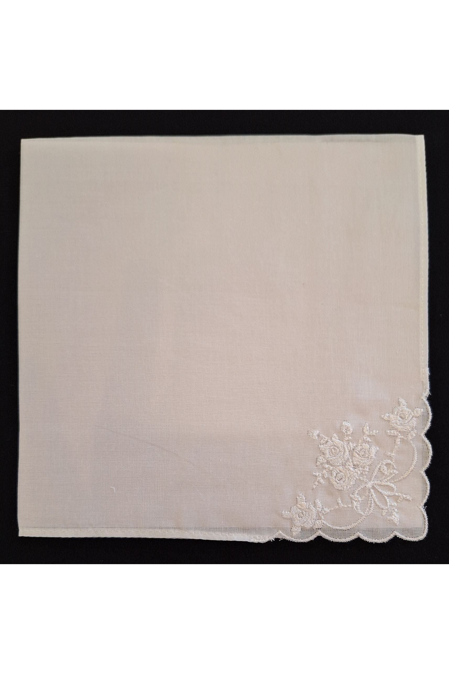 Rosdale Embroidered Cotton Handkerchief