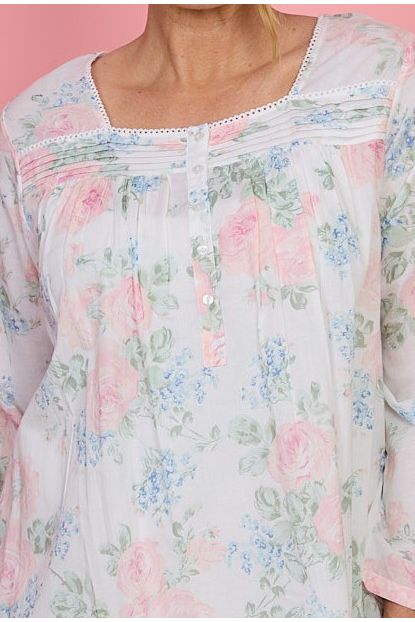 French Country Lilacs & Roses Cotton Nightie -Print(10+ & 14+)