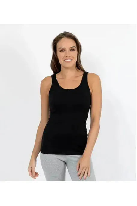 Baselayers Organic Cotton Tank -Black