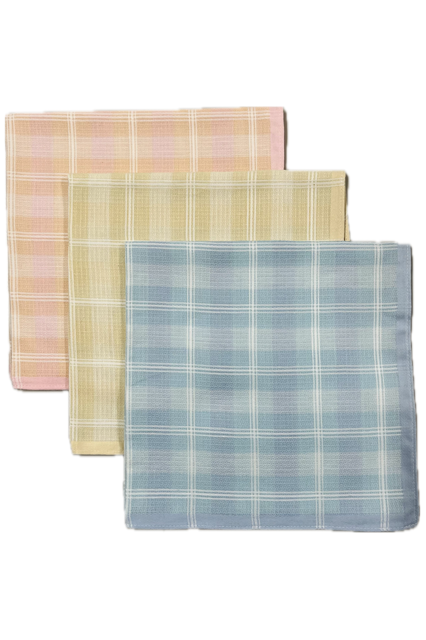 Rosdale Woven Cotton Handkerchief -Pink/Yellow/Blue