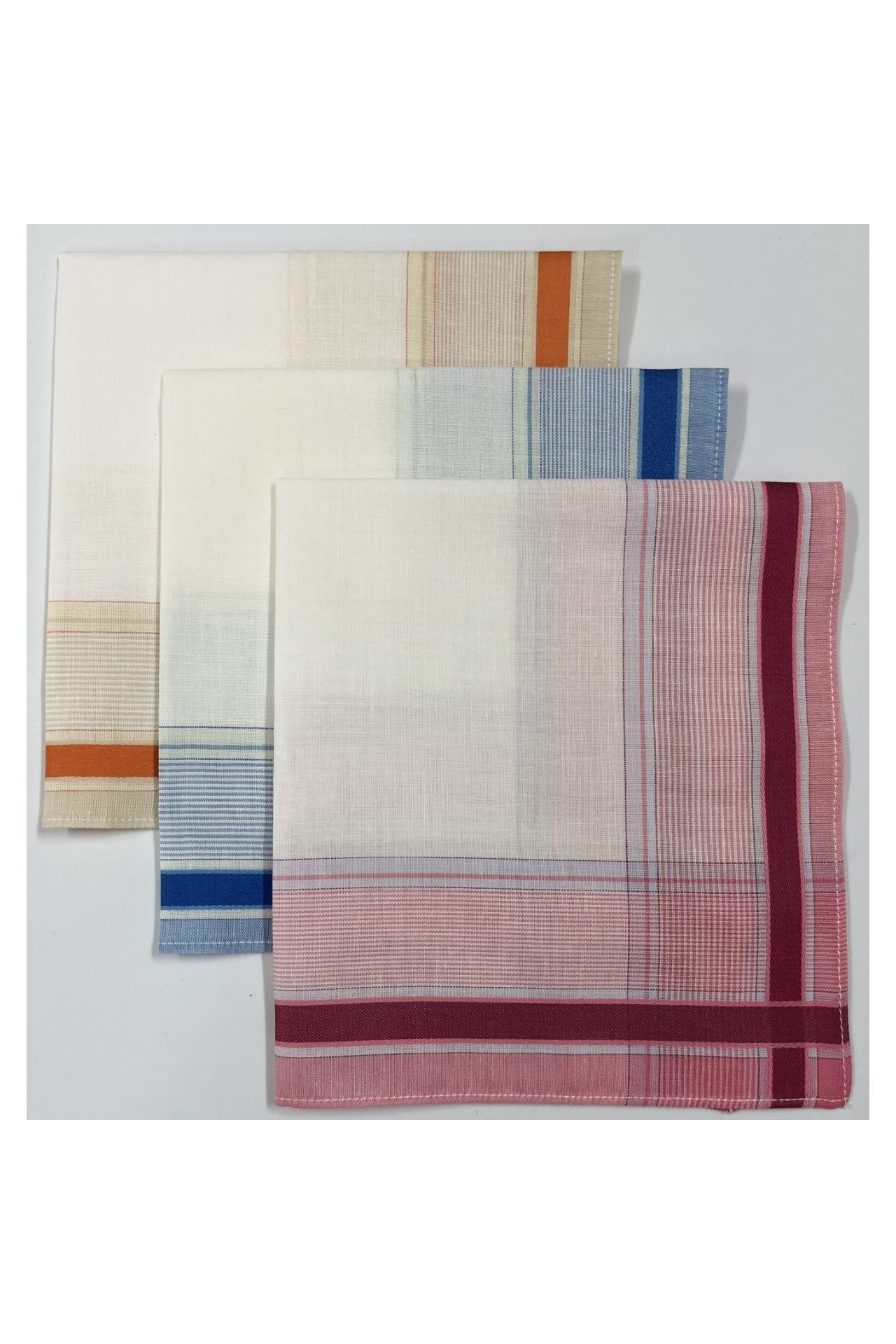 Rosdale Woven Cotton Handkerchief -Orange/Blue/Pink