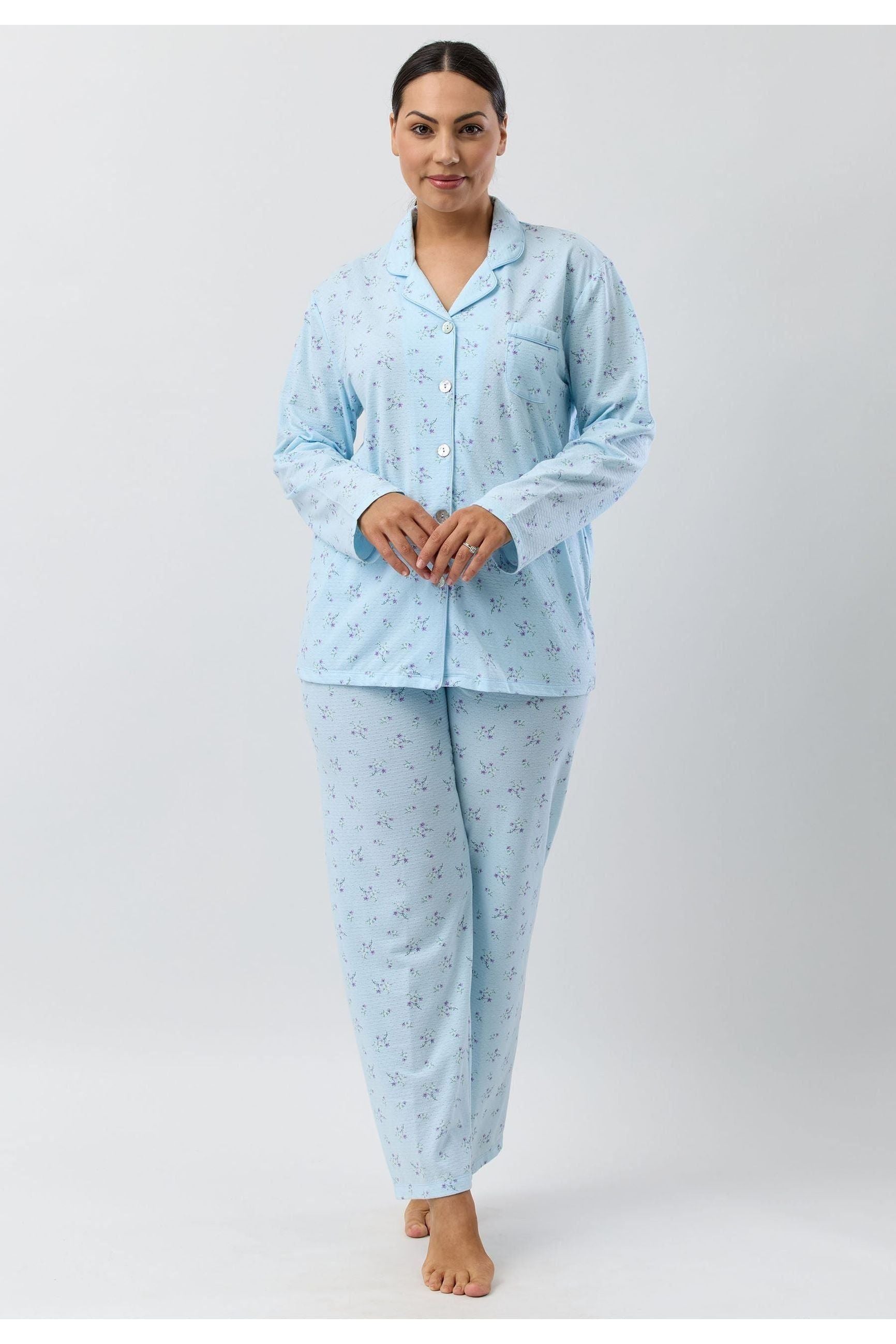 Schrank Sweet Pea Poly/Cotton Knit PJ -Aqua(10/14/16)
