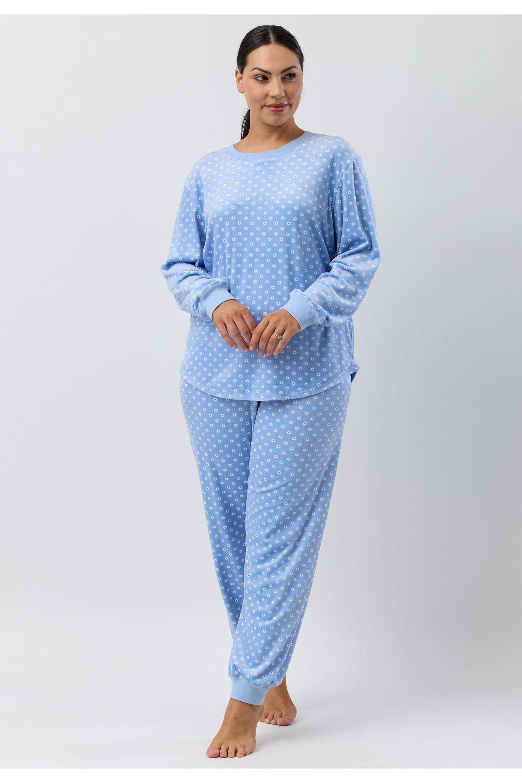 Schrank Spot Velour Polyester Ski PJ -Blue(14 & 16)