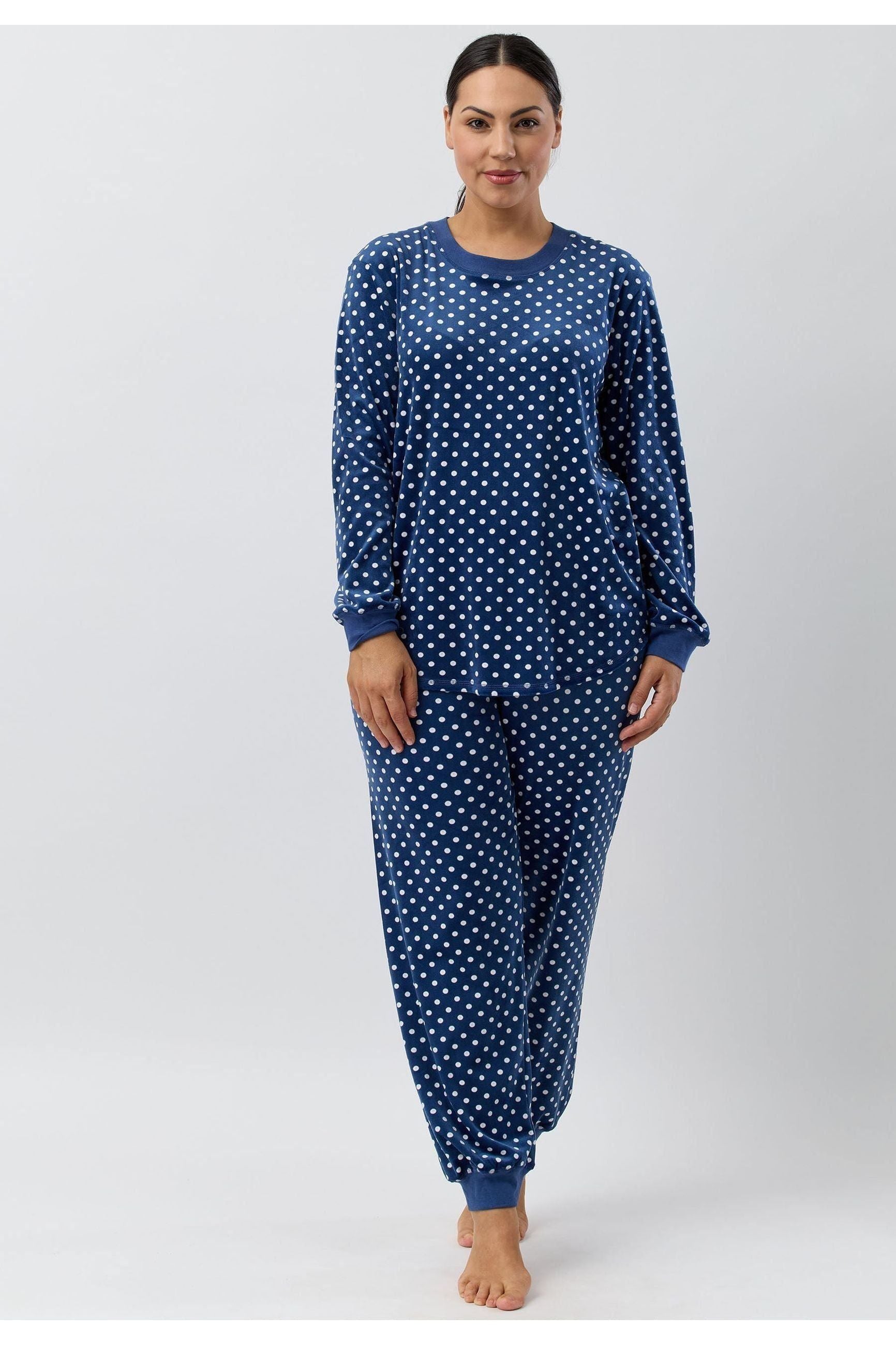 Schrank Spot Velour Polyester Ski PJ -Navy(10 & 14)