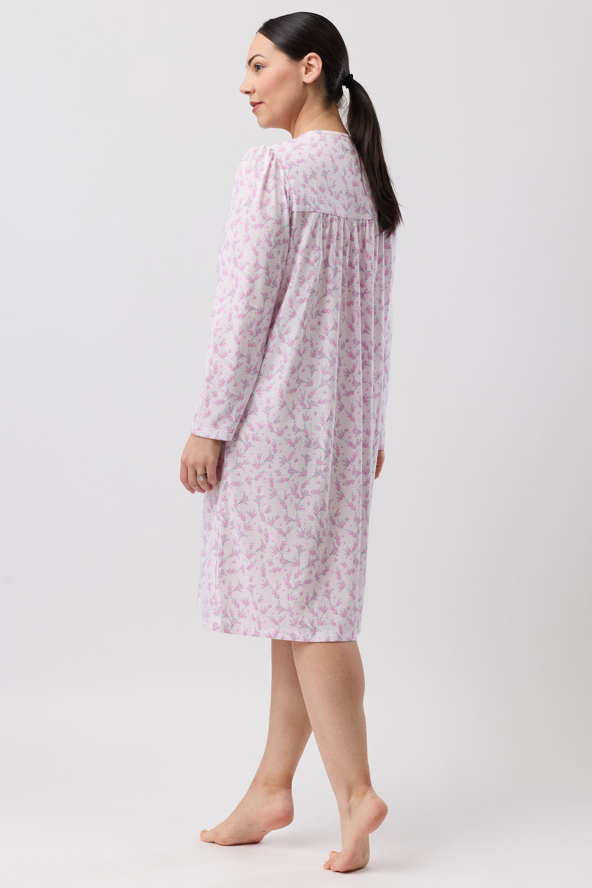 Schrank Jasmine Poly/Cotton Knit Short Nightie -Pink(10/16/18/20/24)