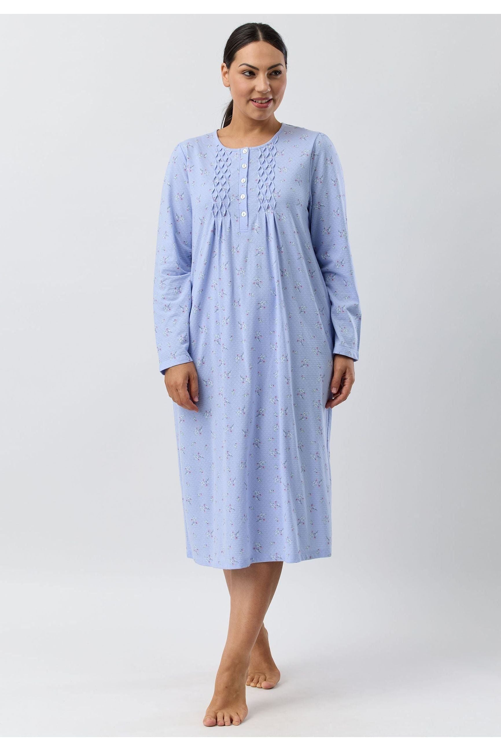 Schrank Sweet Pea Poly/Cotton Knit Mid Nightie -Lav(24 & 26)