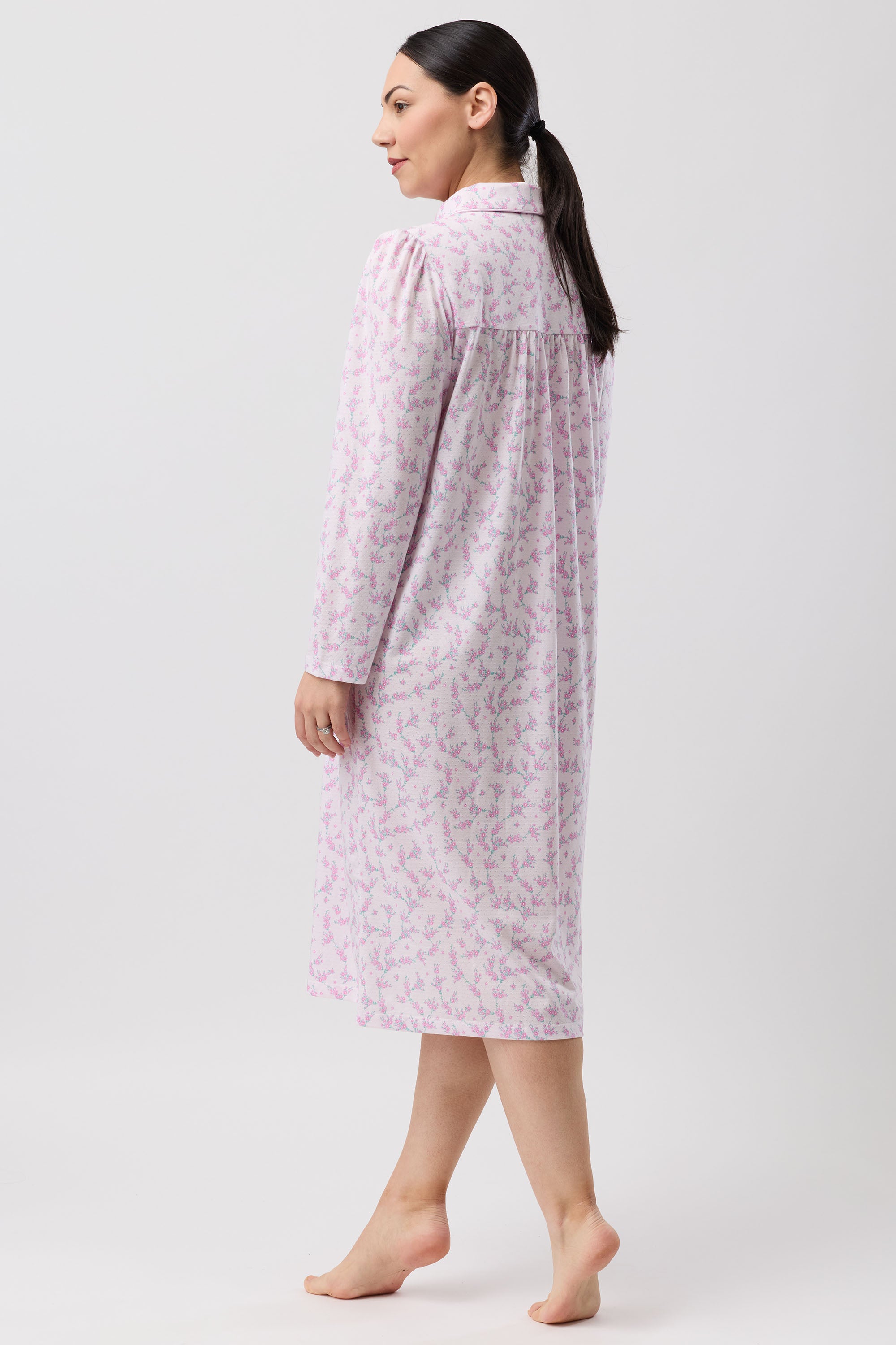 Schrank Jasmine Poly/Cotton Knit Mid Nightie -Pink(10/12/14/16/18/20/22/24)