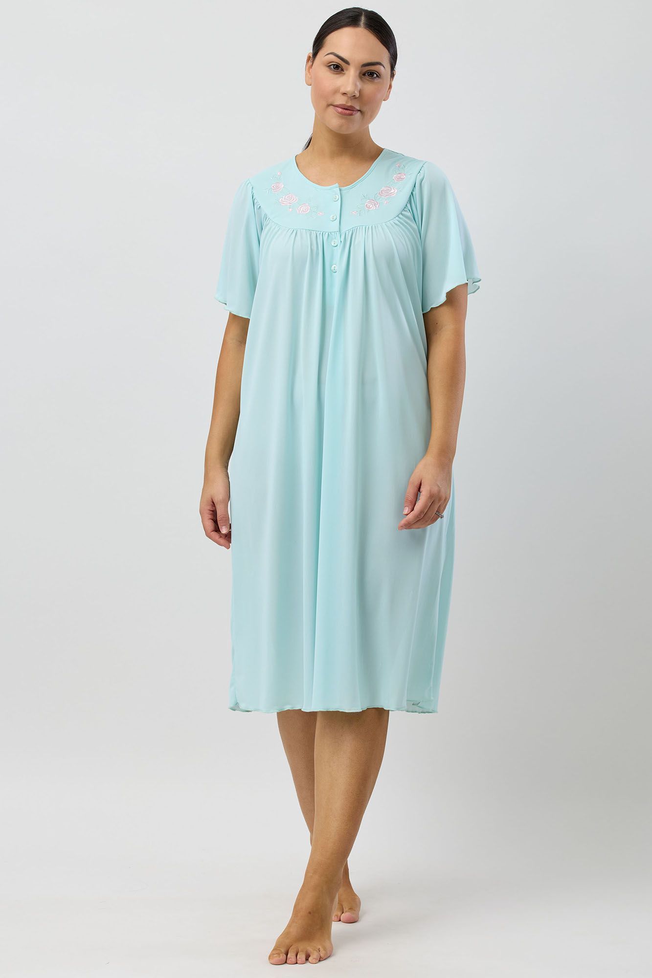 Schrank Trilobal Stretch Short Sleeve Nightie -Mint