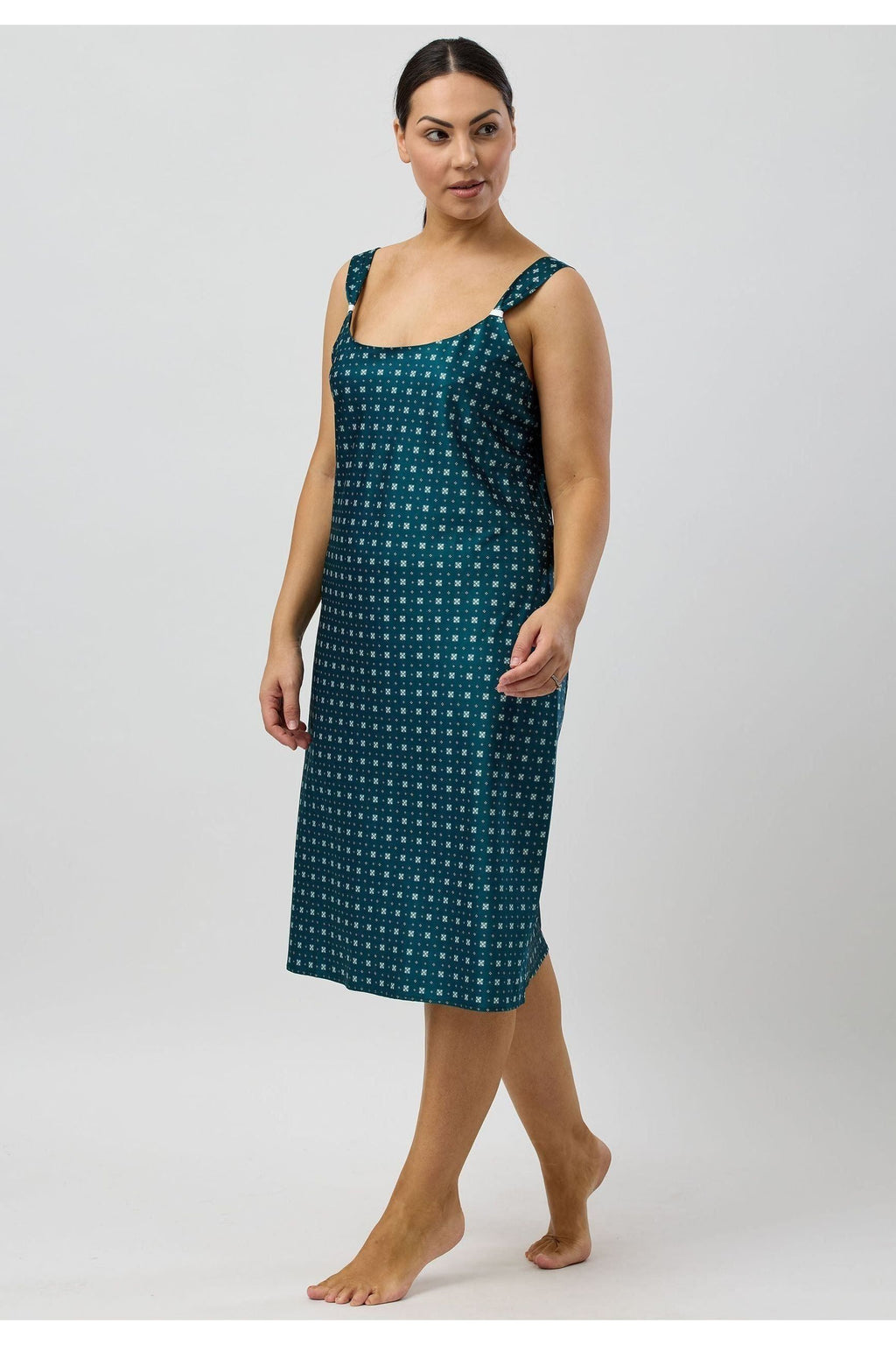 Schrank Art Deco Polyester Satin Chemise -Forest(16 Only)