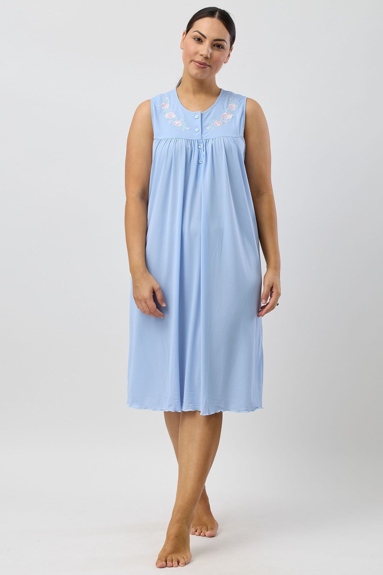 Schrank Trilobal Stretch Sleeveless Nightie -Cornflower