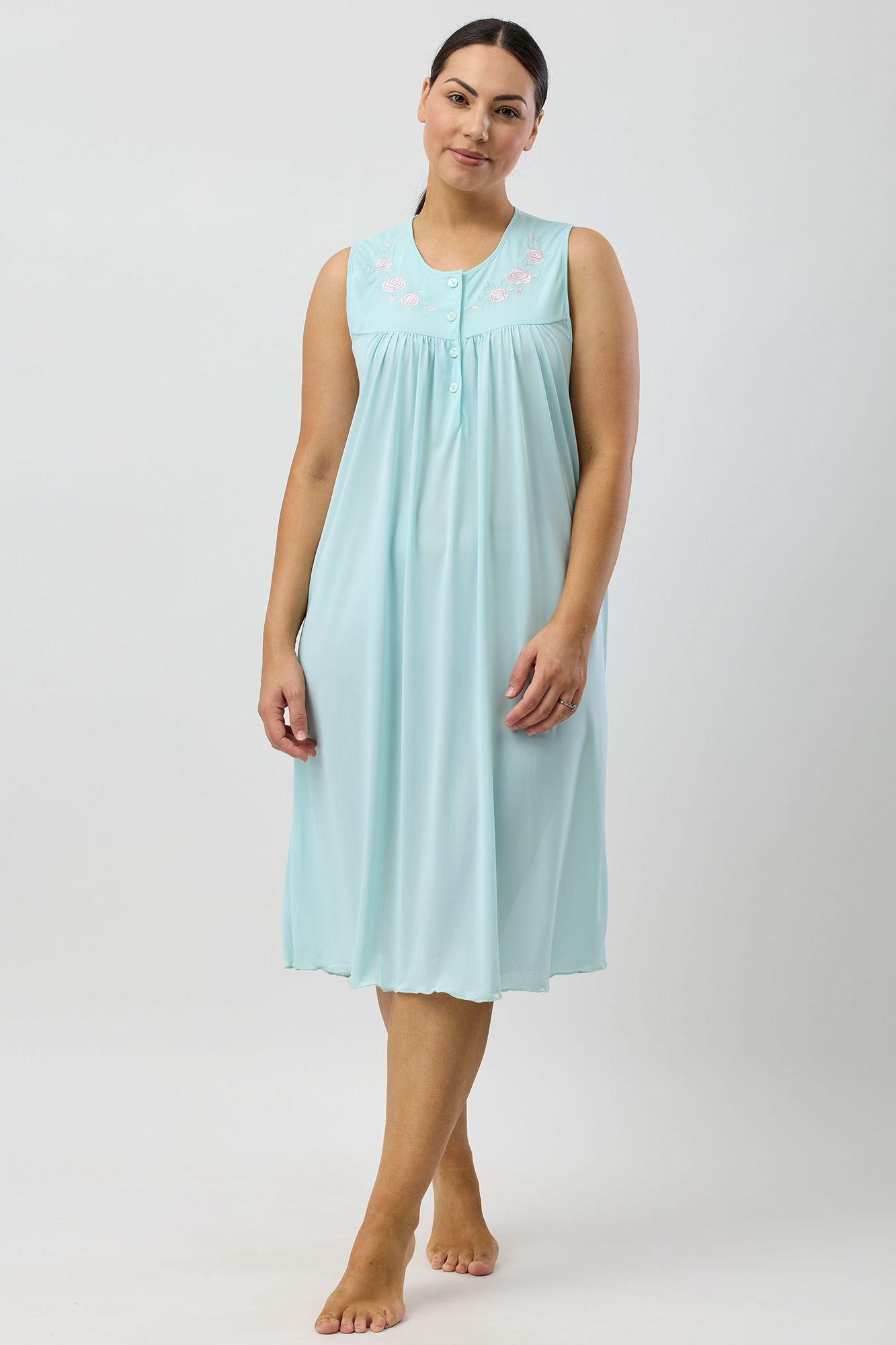 Schrank Trilobal Stretch Sleeveless Nightie -Mint