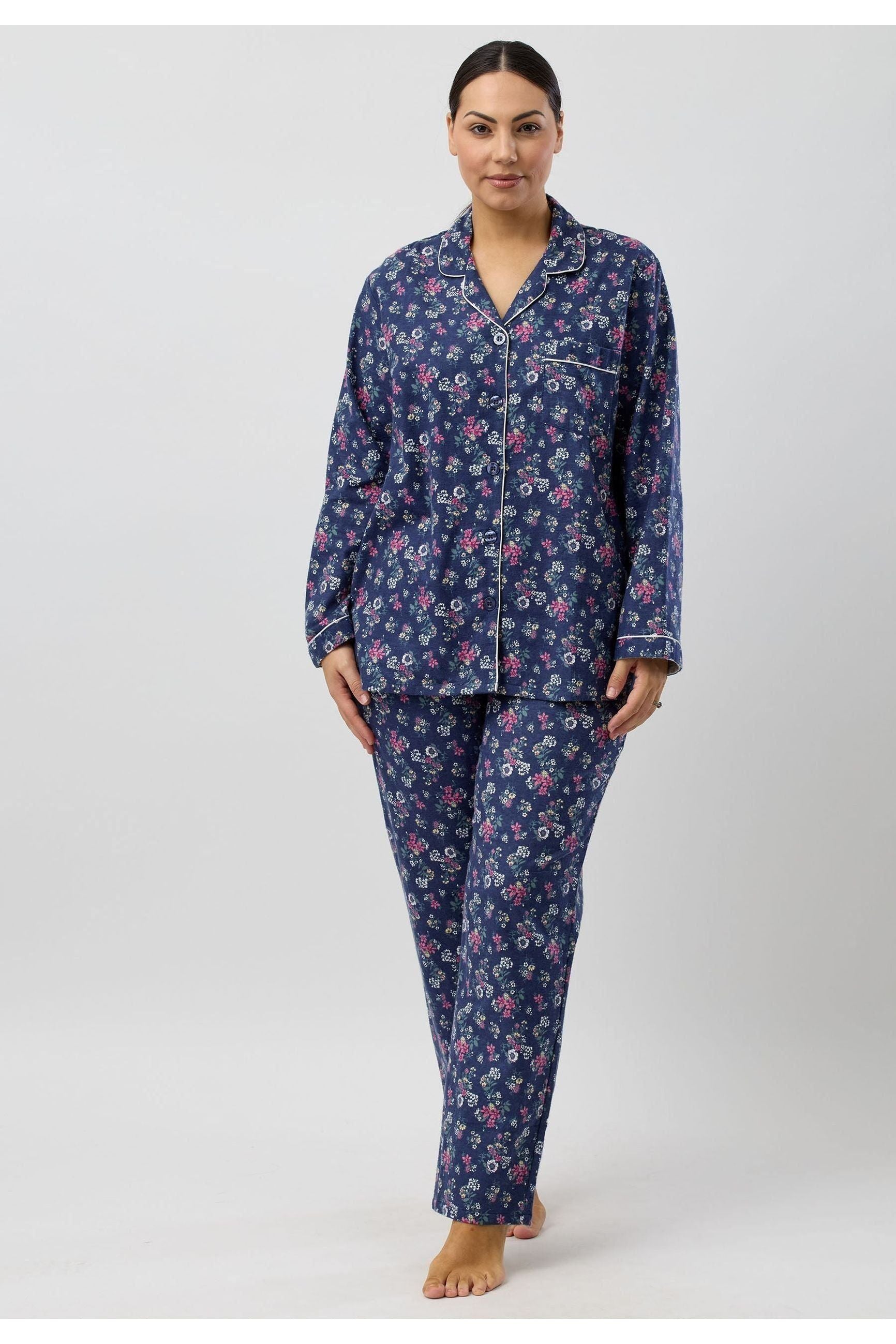 Schrank Crab Apple Flannelette PJ -Navy(14 Only)