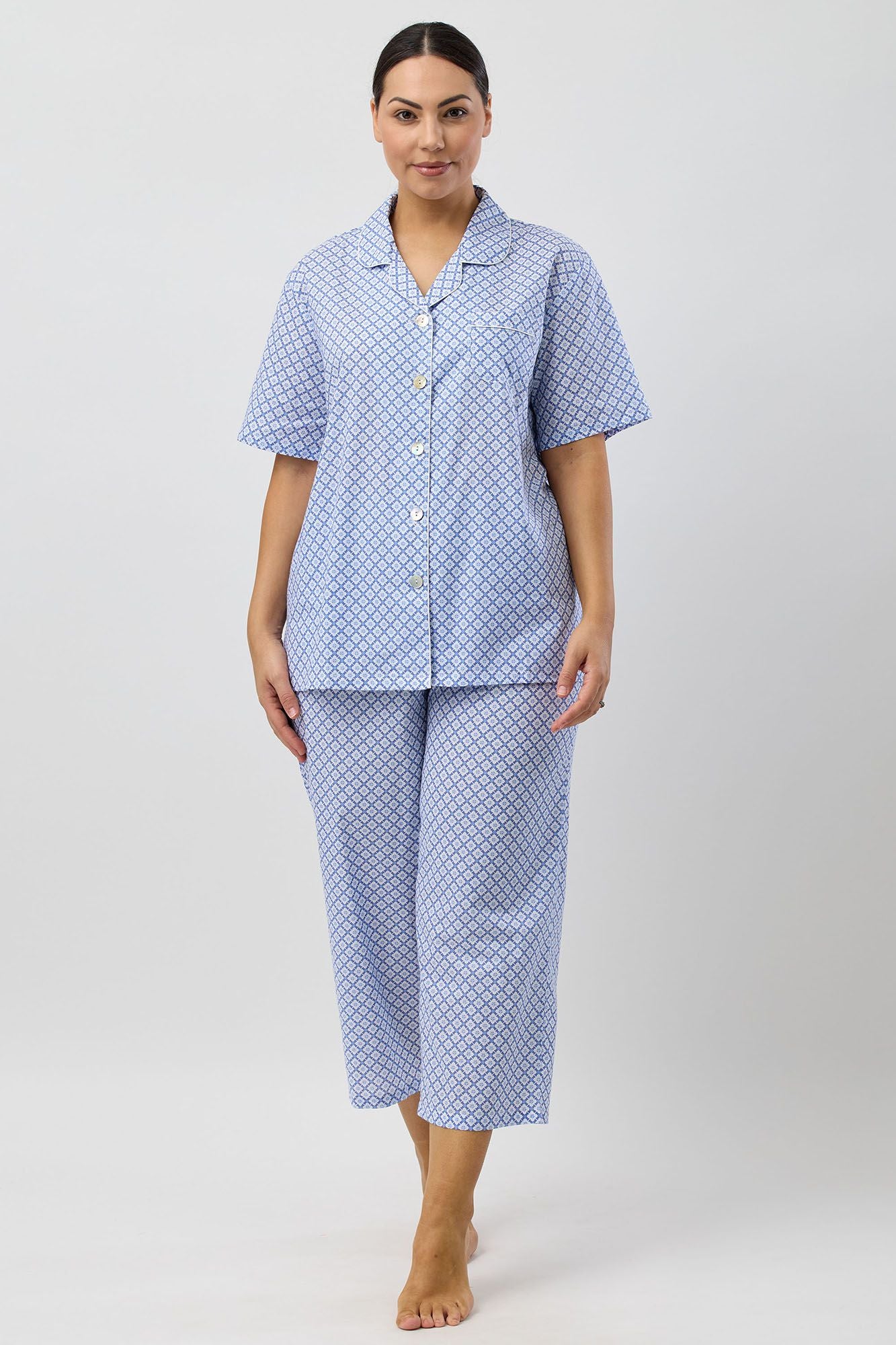 Schrank Geo 7/8th Leg Cotton Pyjama -Denim