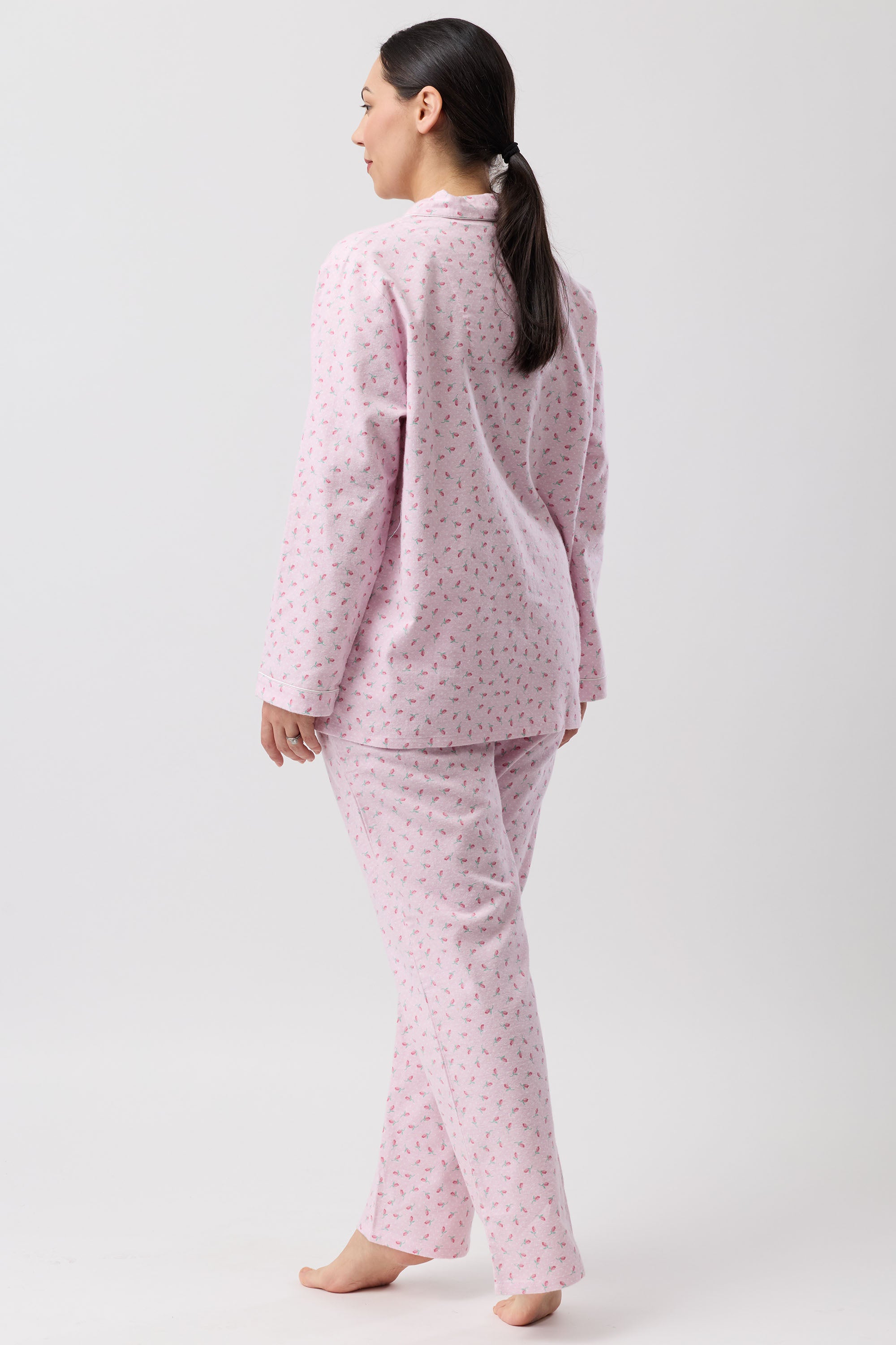 Schrank Rose Spot Flannelette PJ -Pink(10/12/14/16)