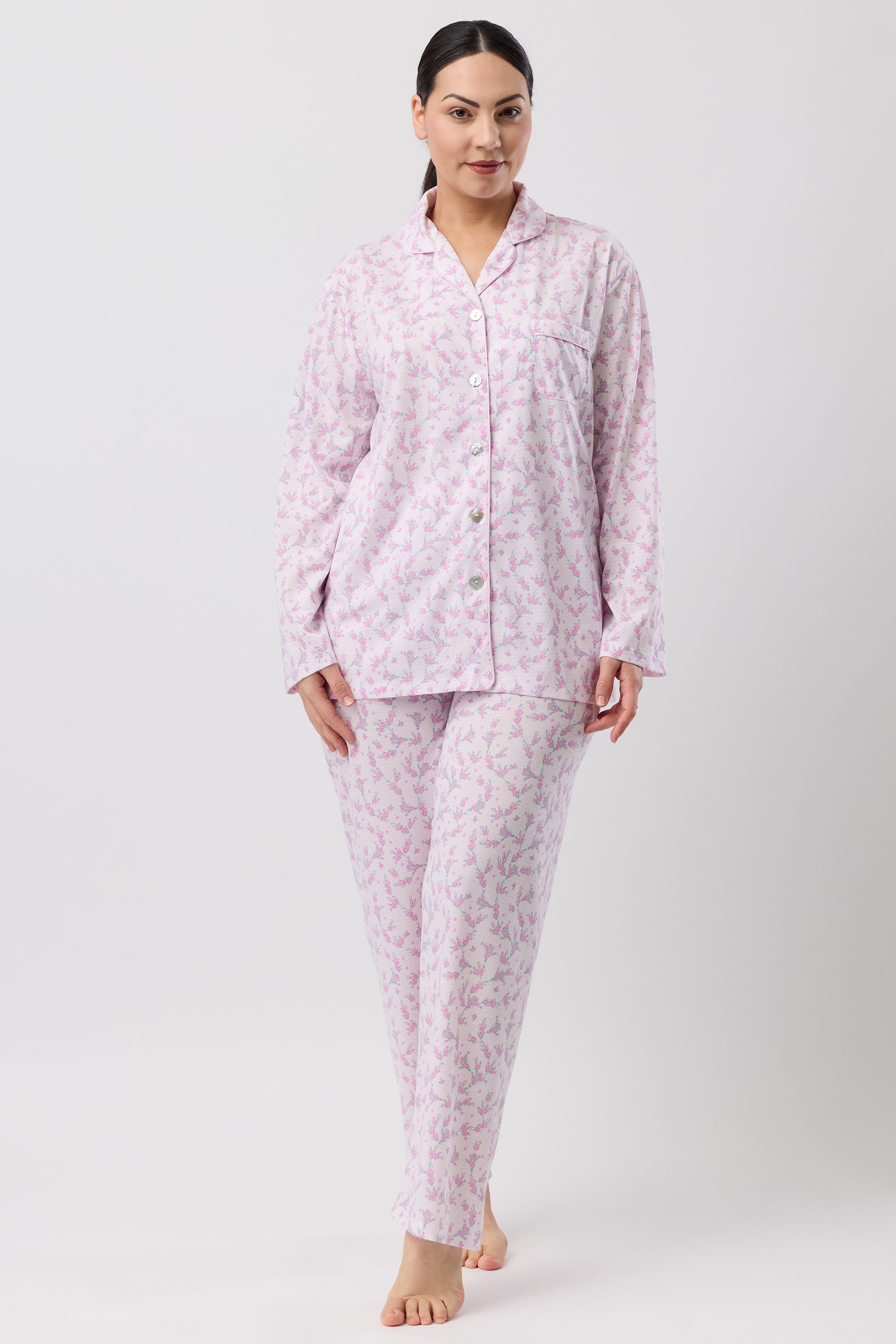 Schrank Jasmine Poly/Cotton Knit PJ -Pink