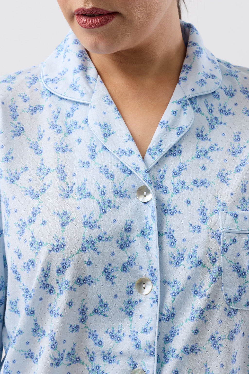 Schrank Jasmine Poly/Cotton Knit PJ -Blue(10/12/14/16/18)