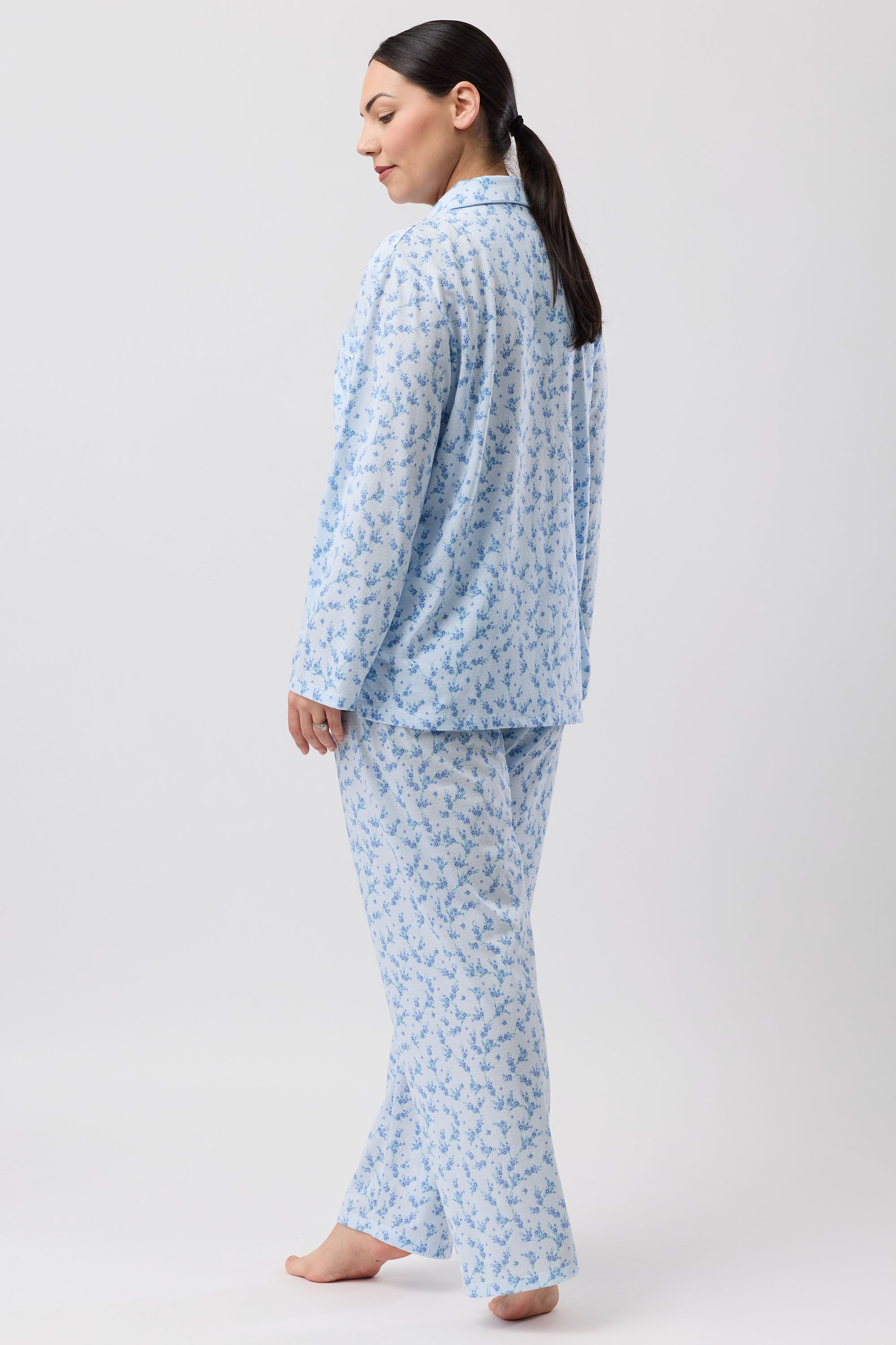 Schrank Jasmine Poly/Cotton Knit PJ -Blue