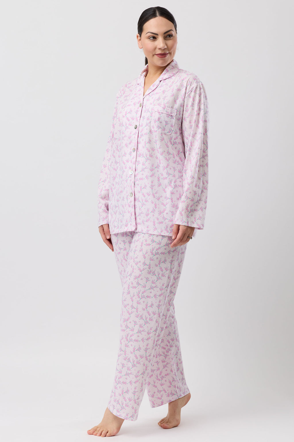 Schrank Jasmine Poly/Cotton Knit PJ -Pink(10/12/14/16/18/20)