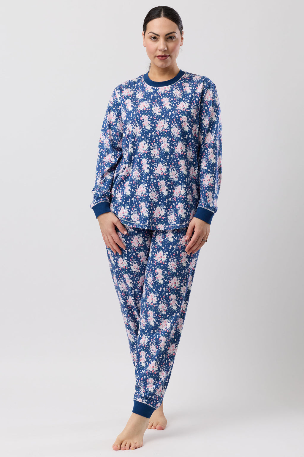 Schrank Bouquet Cotton Knit Ski PJ -Navy(14 & 16)