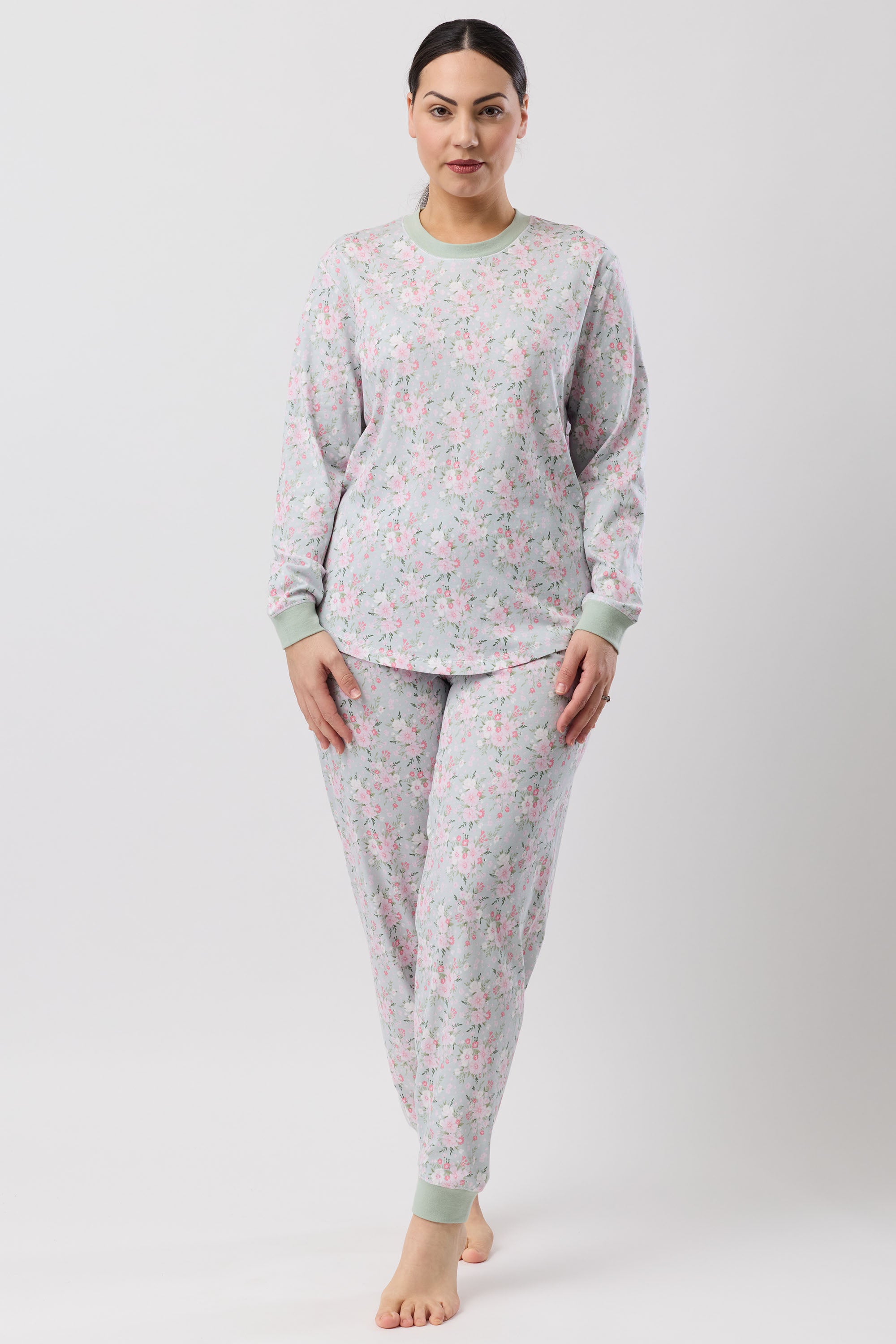 Schrank Bouquet Cotton Knit Ski PJ -Sage(10/14/16/18)