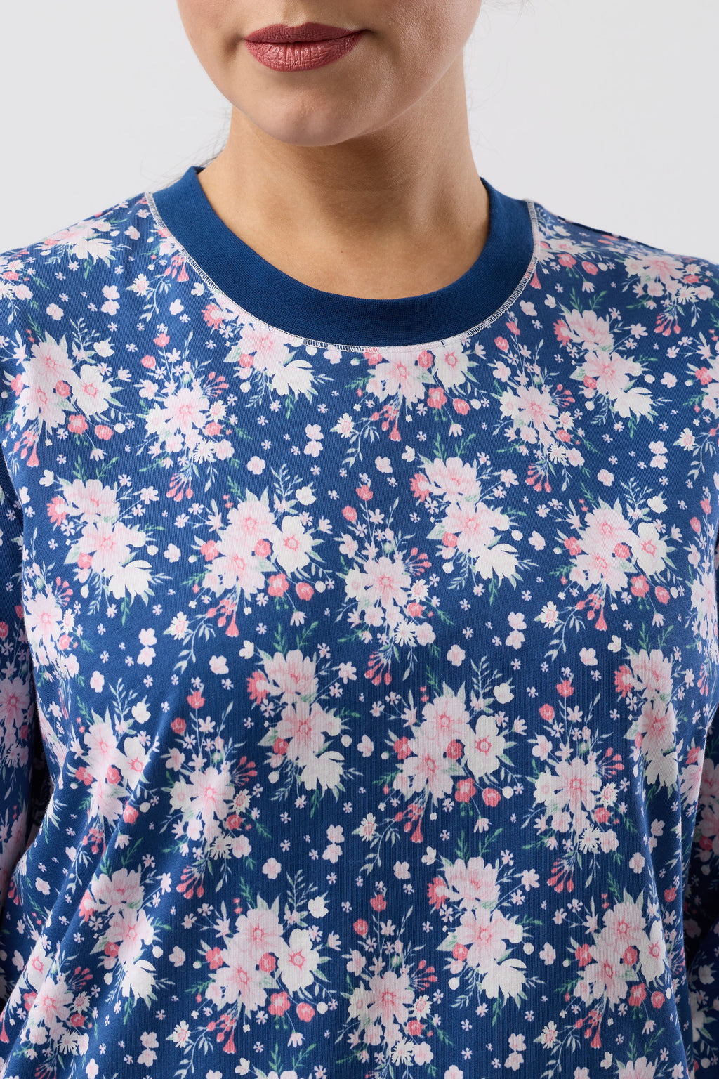 Schrank Bouquet Cotton Knit Ski PJ -Navy(14 & 16)