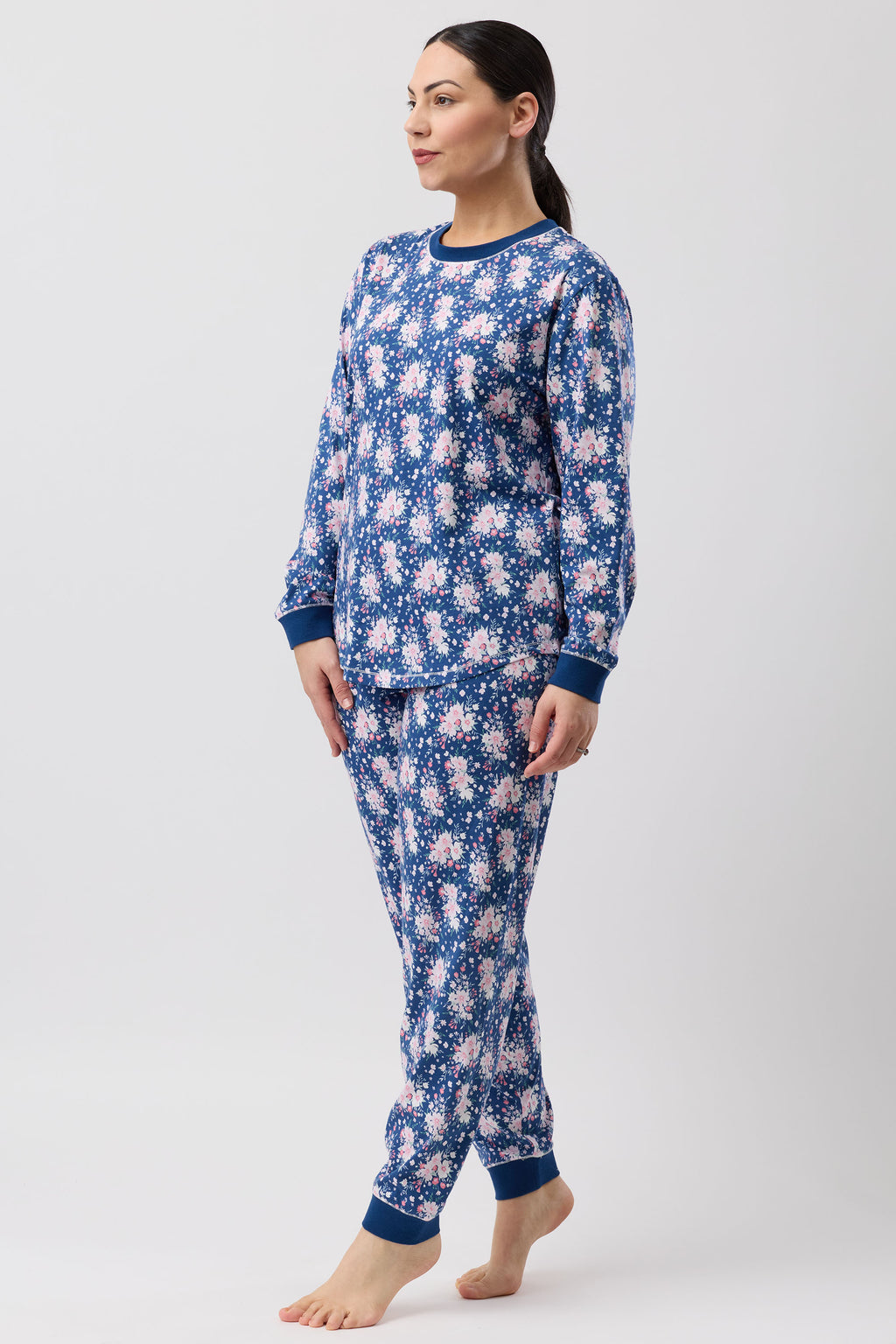 Schrank Bouquet Cotton Knit Ski PJ -Navy(14 & 16)