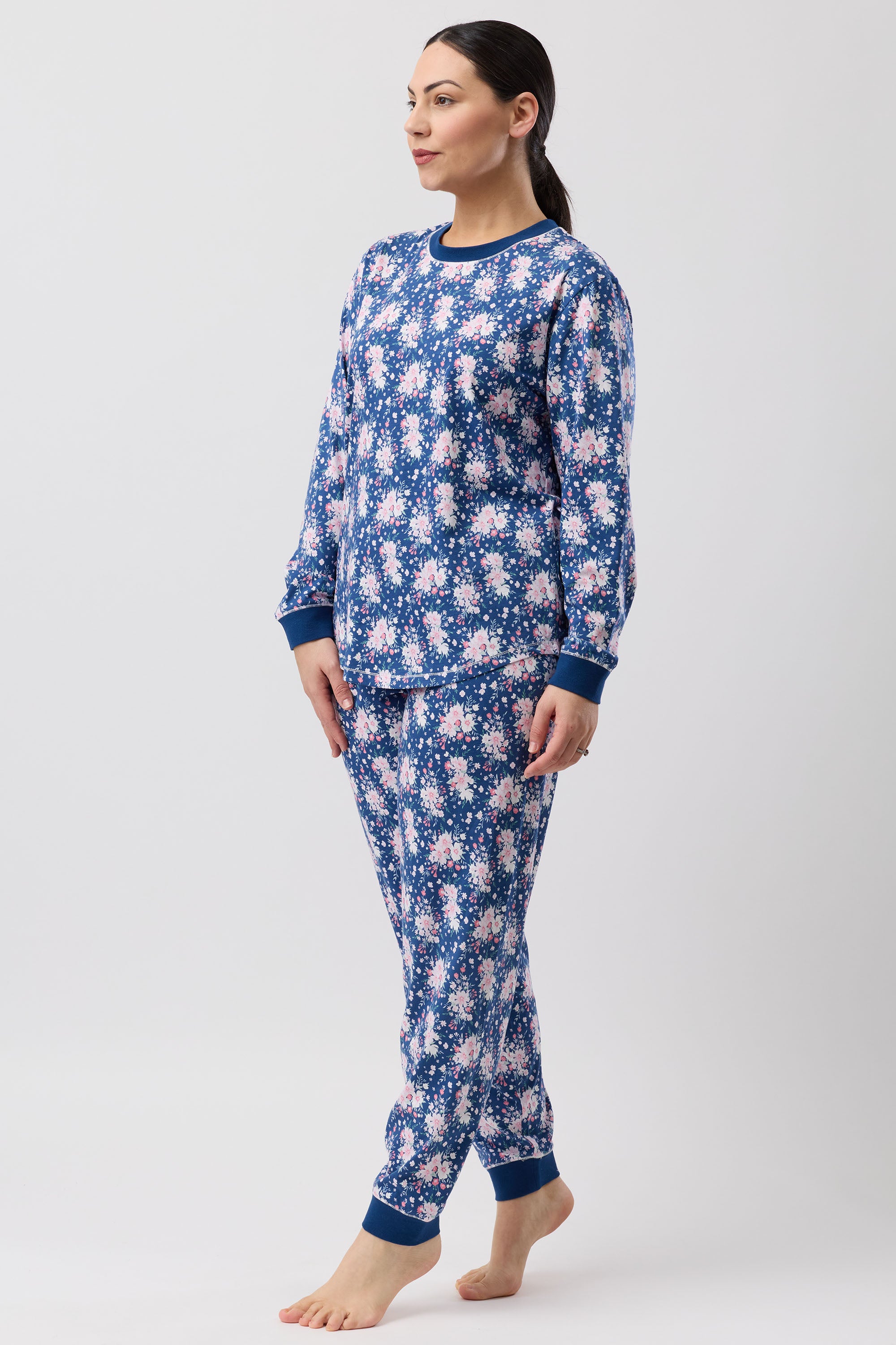 Schrank Bouquet Cotton Knit Ski PJ -Navy(14 & 16)