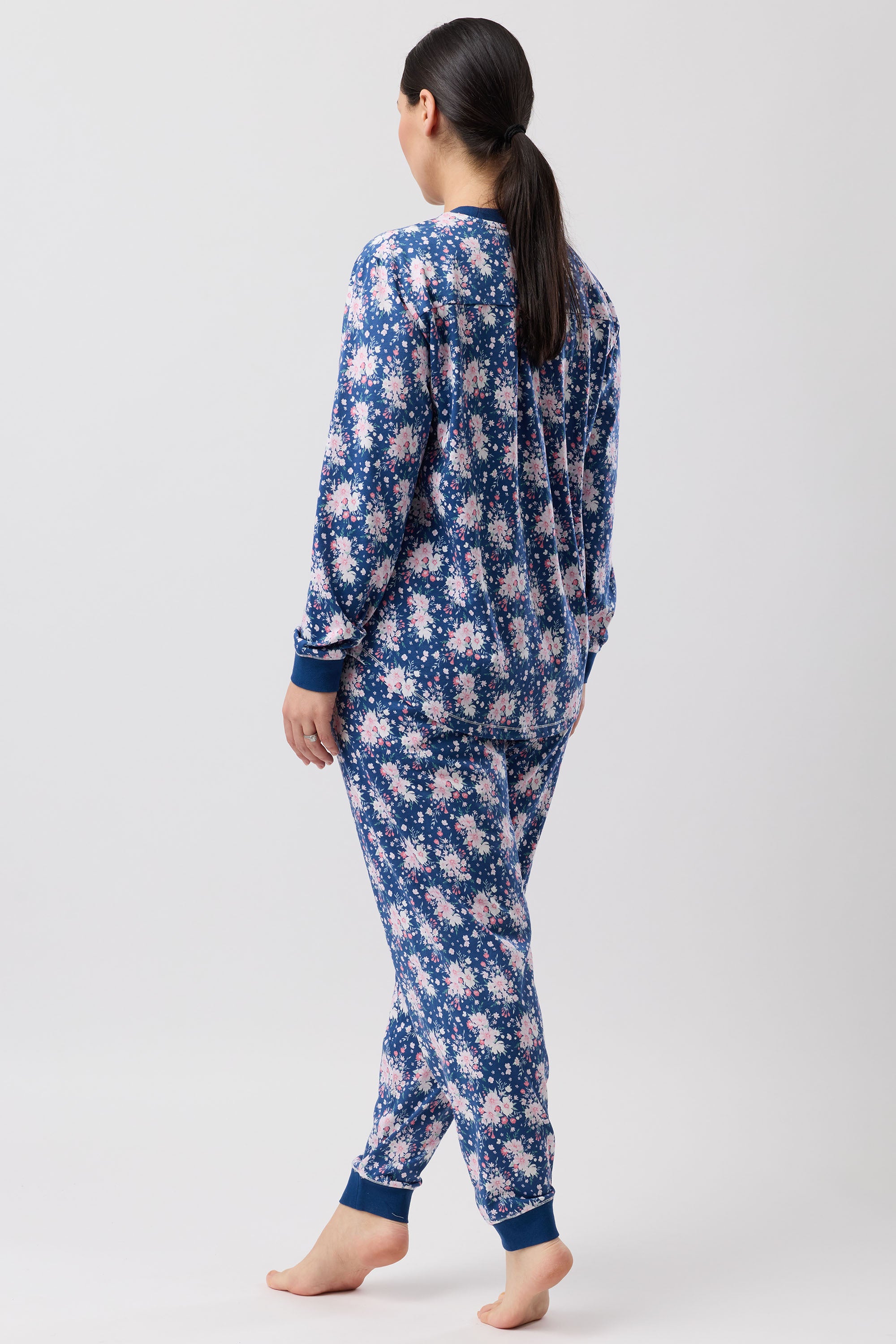 Schrank Bouquet Cotton Knit Ski PJ -Navy(14 & 16)