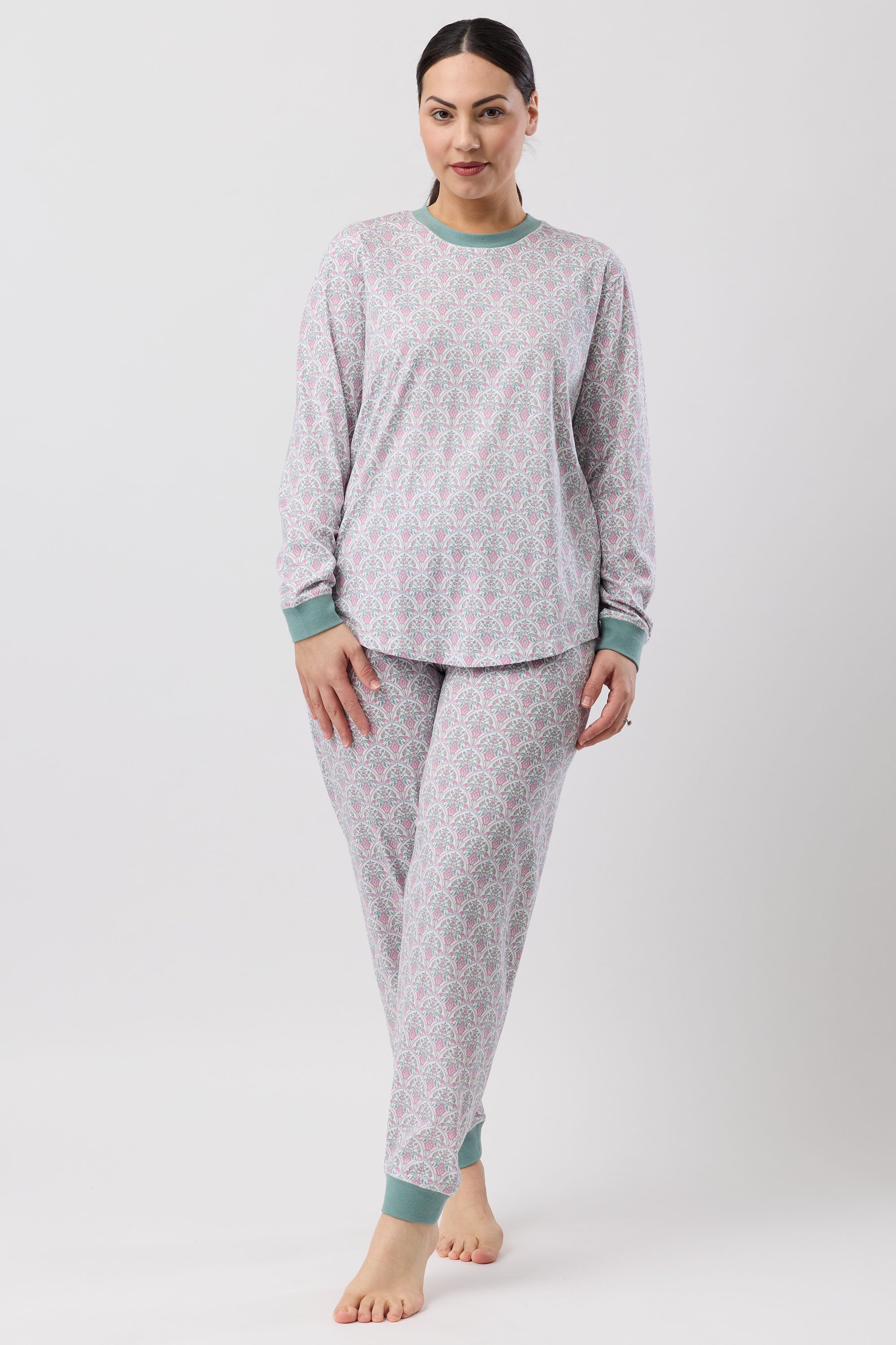 Schrank Oriental Cotton Knit Ski PJ -Pink(10/12/14/16/18)