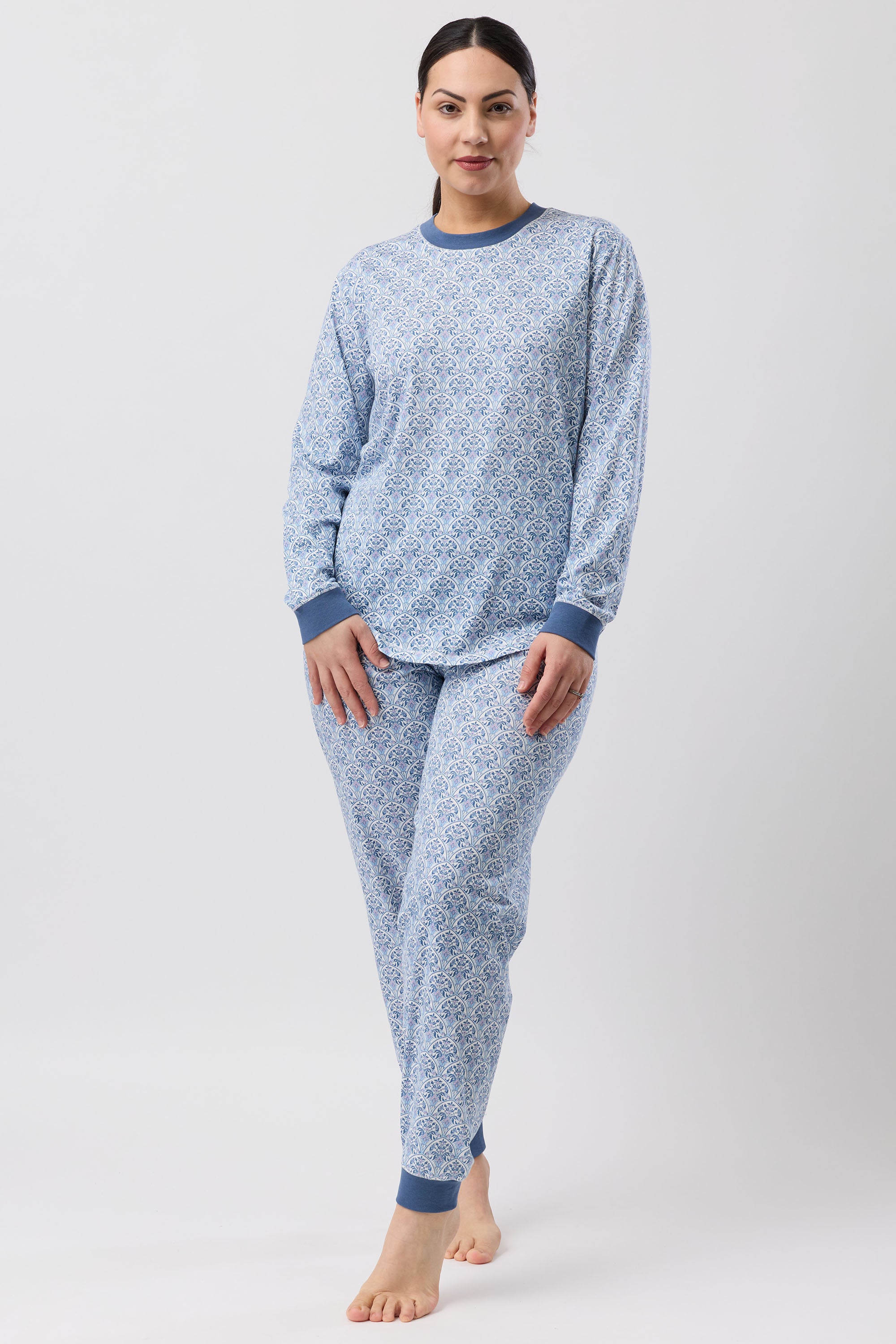 Schrank Oriental Cotton Knit Ski PJ -Teal(10/14/16/18)