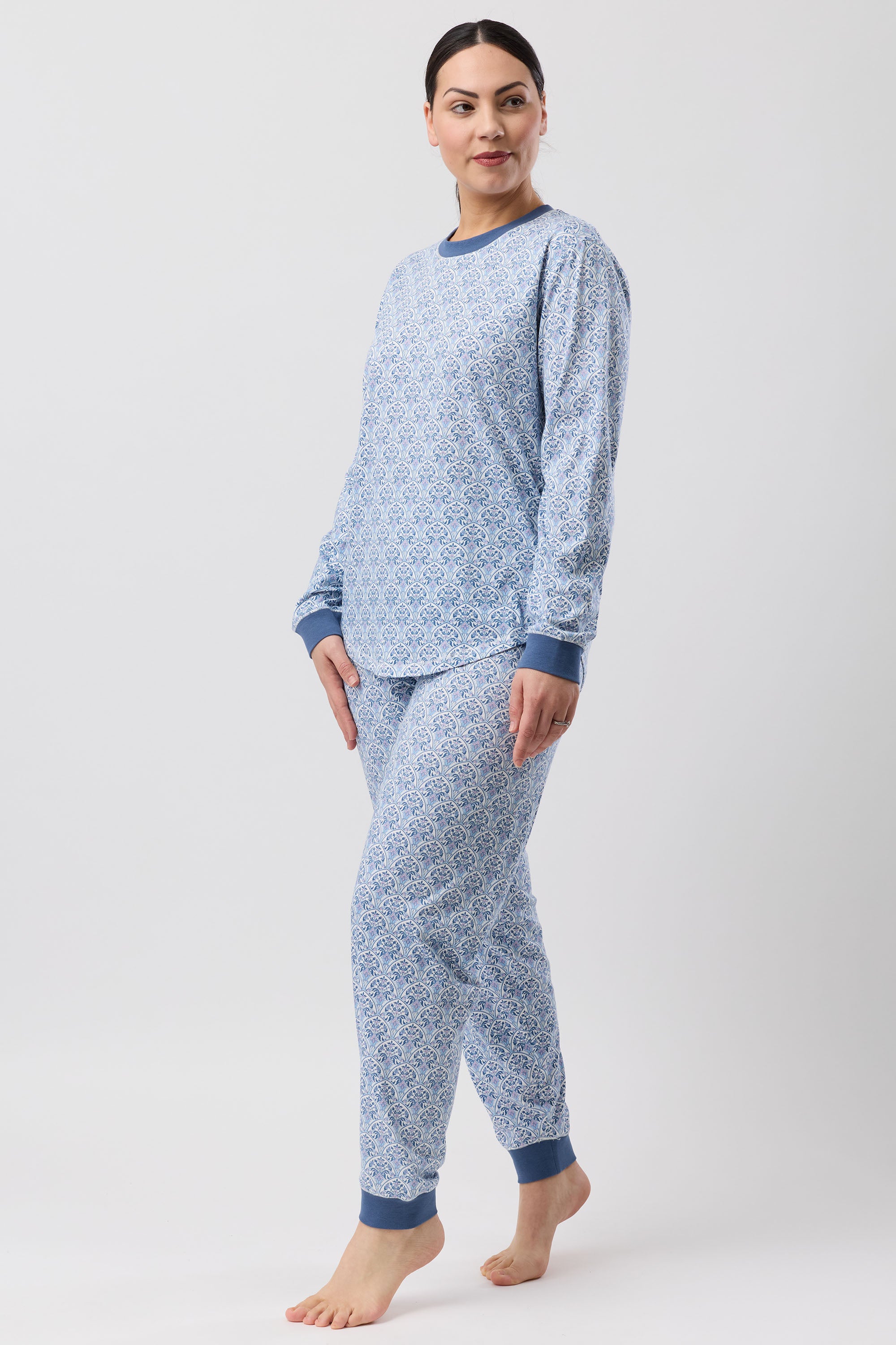Schrank Oriental Cotton Knit Ski PJ -Teal(10/14/16/18)