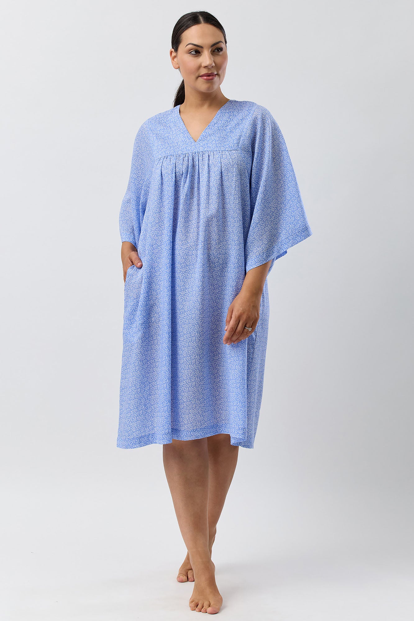 Schrank Foliage Lyocell Kaftan -Blue