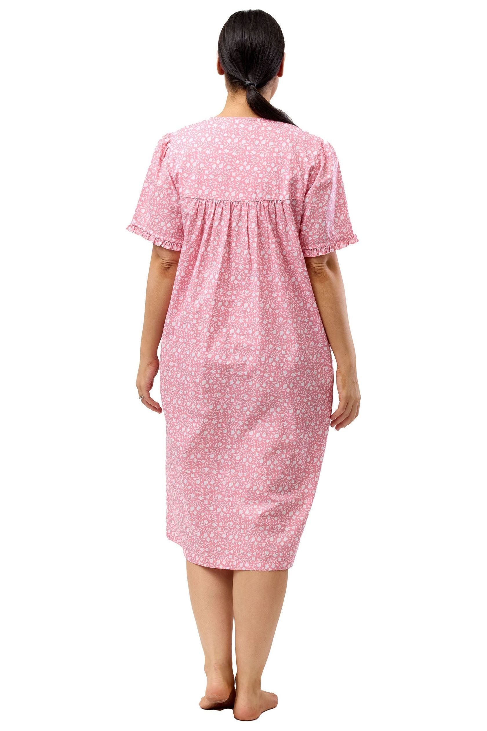 Schrank Leaf Woven Cotton Brunchcoat -Coral(12 Only)