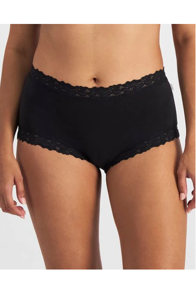 Jockey Parisienne Cotton Full Brief -Black