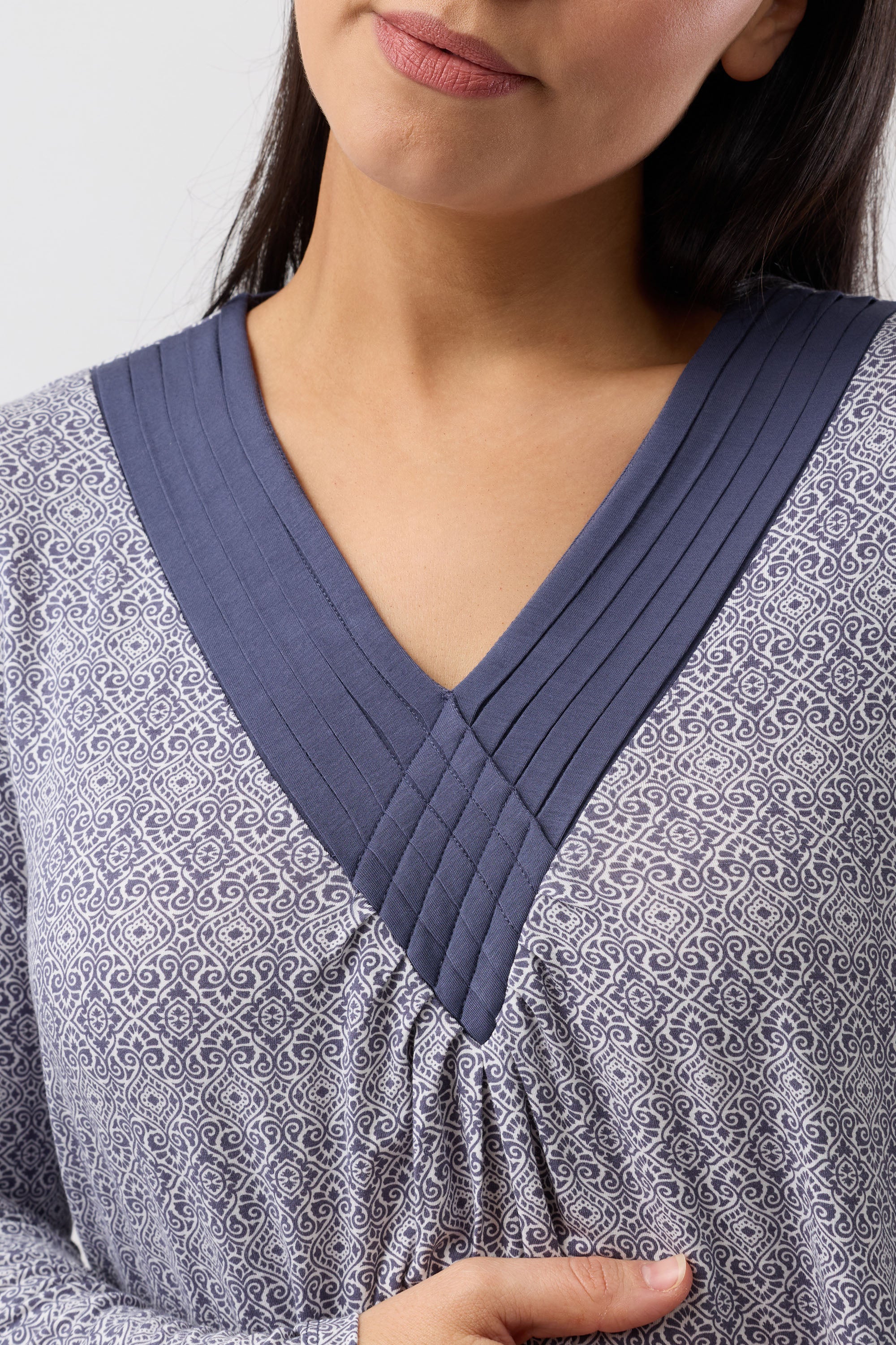 Yuu Casablanca Viscose Knit Pyjama -Bluestone(M/L/XL)