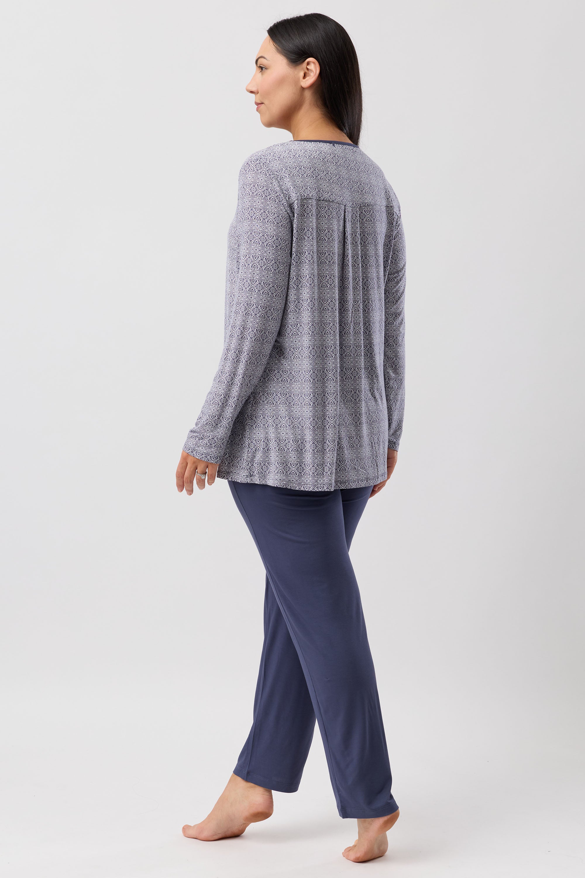 Yuu Casablanca Viscose Knit Pyjama -Bluestone(M/L/XL)