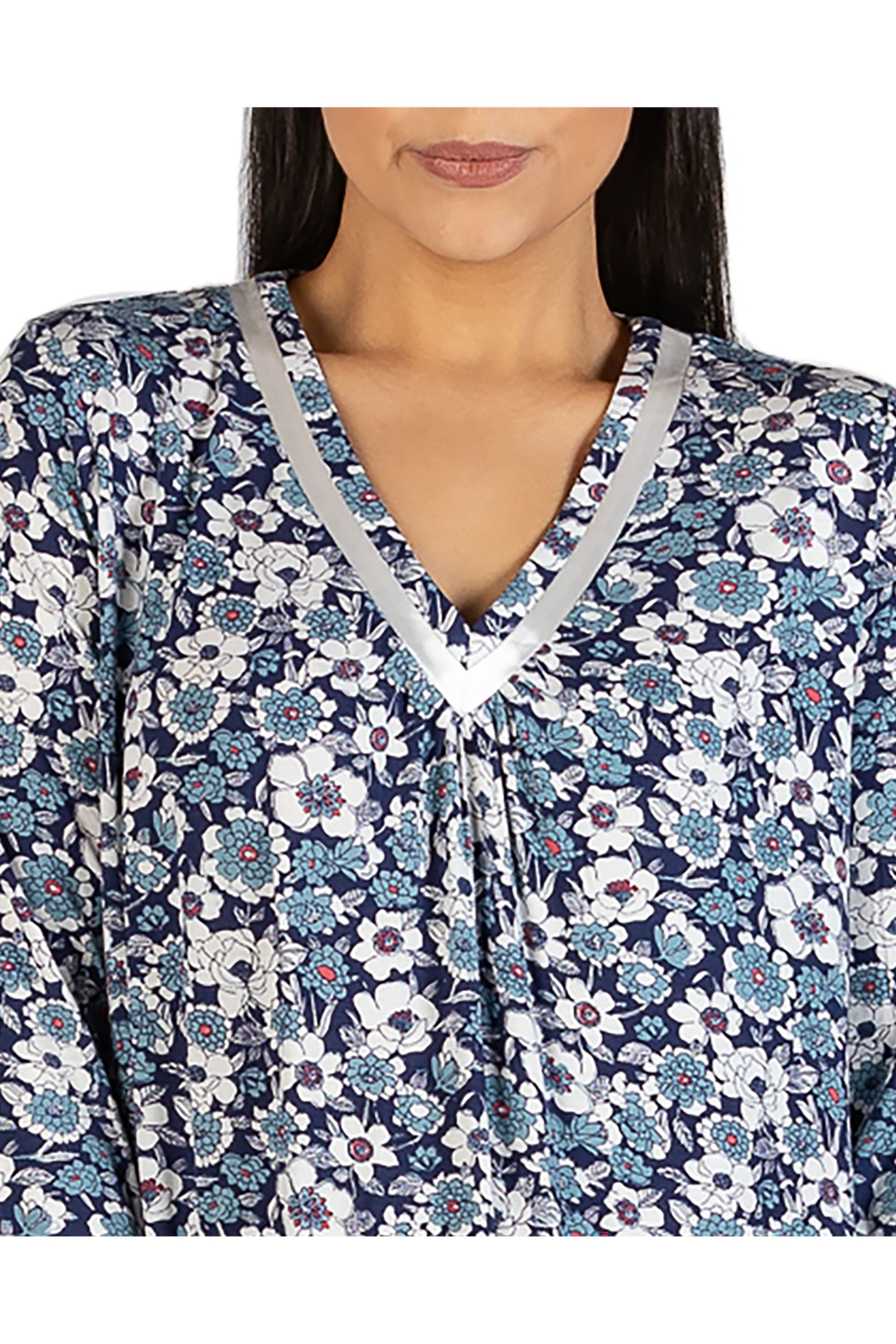 Yuu Dahlia Viscose Knit Nightie -Navy(2X Only)