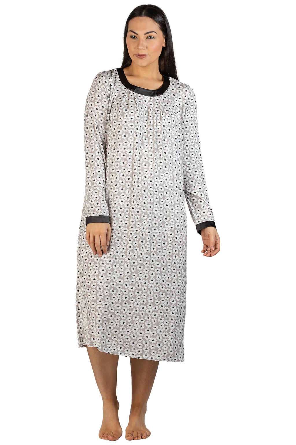 Yuu Anemone Viscose Knit Mid Sleep Dress -Mink(XL Only)