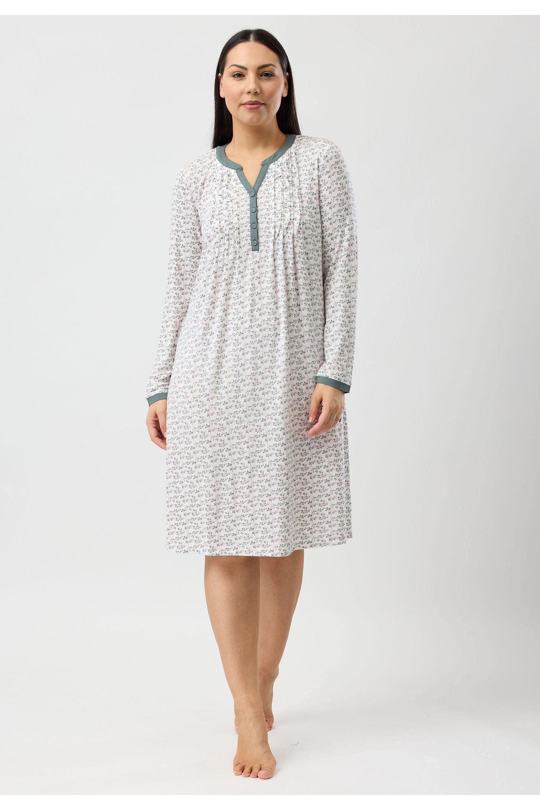 Yuu Blossom Viscose Knit Nightie -Olive(L Only)